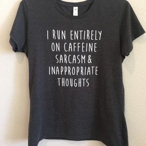 Graphic Tee Caffeine and Sarcasm Size Xl